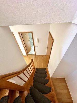 Treppe zum oberen Wohnbereich