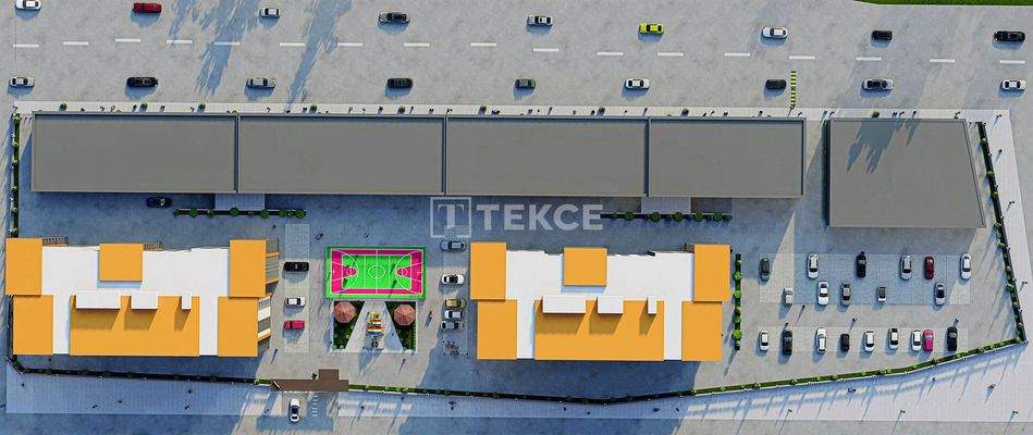 Apartments in a Complex with Security on the Boulevard in Sincan