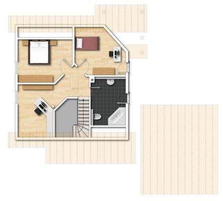 Grundriss DG (nicht maßstabsgetreu - kann vom Original abweichen) 