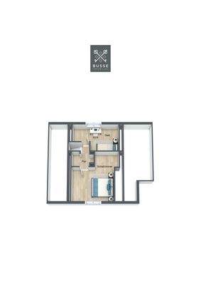 3D-Grundriss-Dachgeschoss