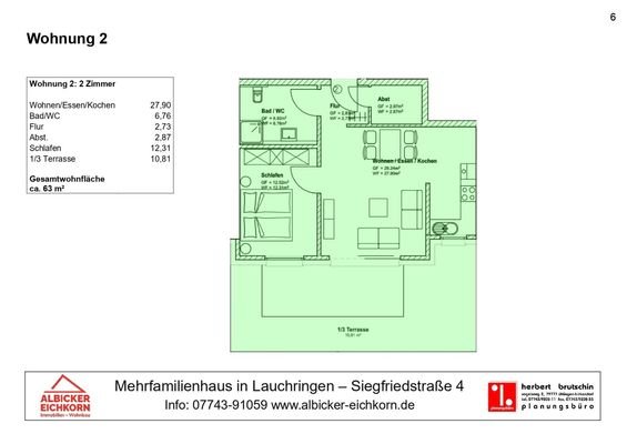 Grundriss Erdgeschoss Whg. 2