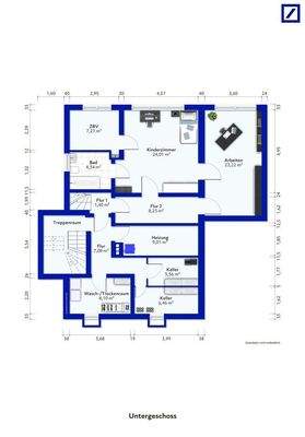 farbiger Grundriss UG