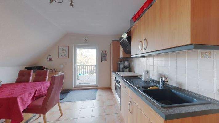 Küche im Dachgeschoss