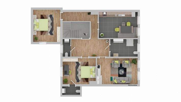 1. Obergeschoss, Haus 2