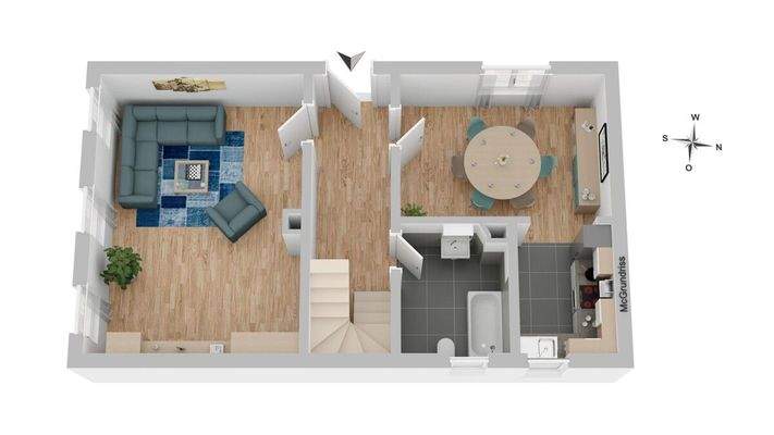 Raumaufteilung unten