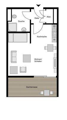 Vermietetes Apartment (DG)