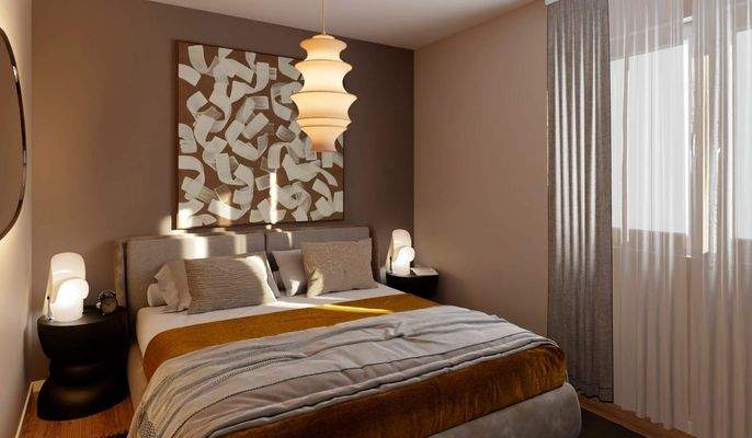 Im Schlafzimmer erwarten Sie erholsame Nächte