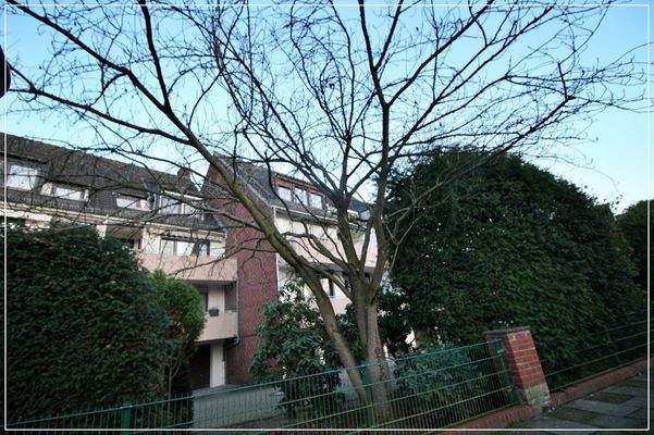 Blick zur Wohnanlage