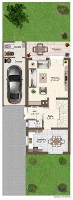 Grundriss Erdgeschoss möbliert