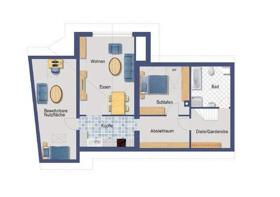Grundriss Dachgeschoss - nicht maßstabsgetreu
