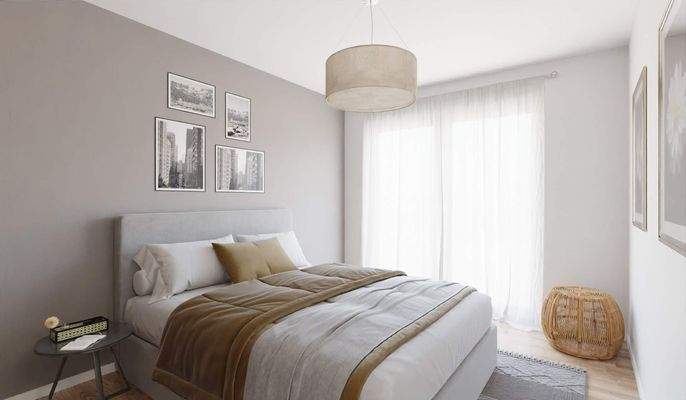 Helles und komfortables Schlafzimmer