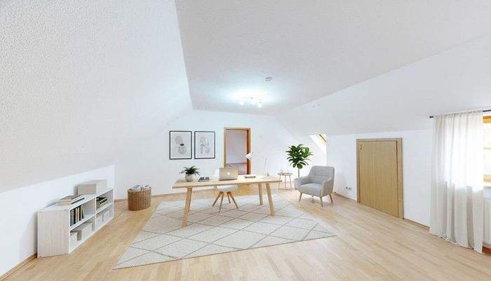 Einrichtungsbeispiel Büro/Hobbyraum DG