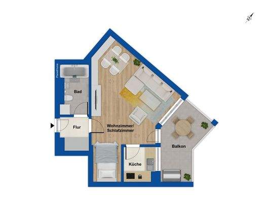 Grundriss Wohnung - 3. OG