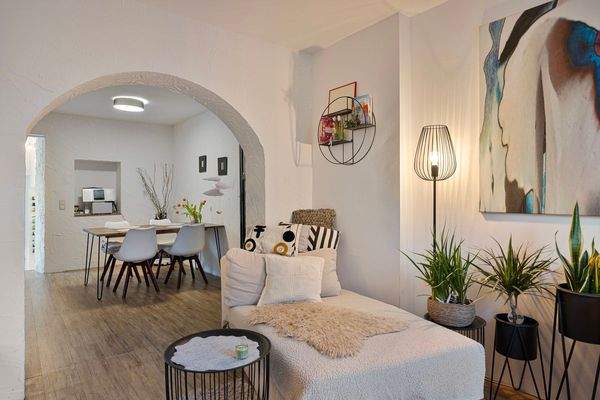 Wohnzimmer mit Blick Essbereich Erdgeschoss