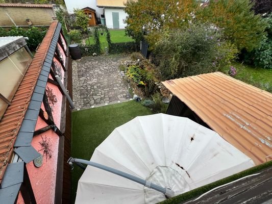 Blick vom Balkon