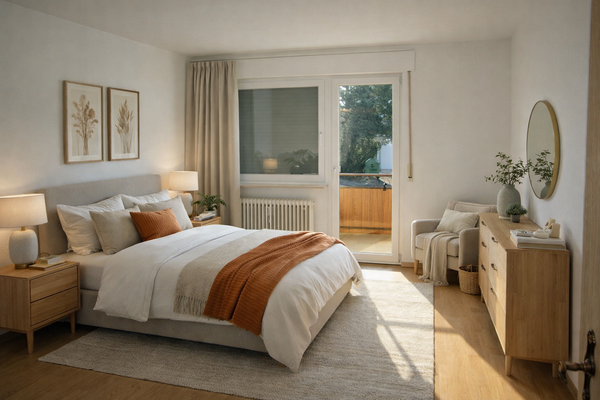 Schlafzimmer Marbach virtuelles Homestaging