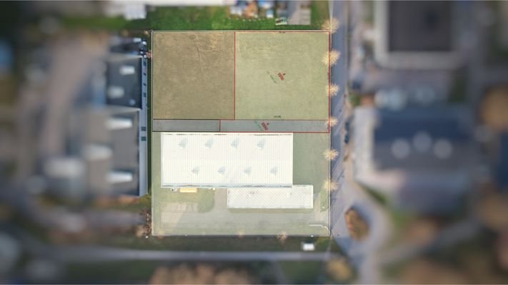 Luftbild mit Plan