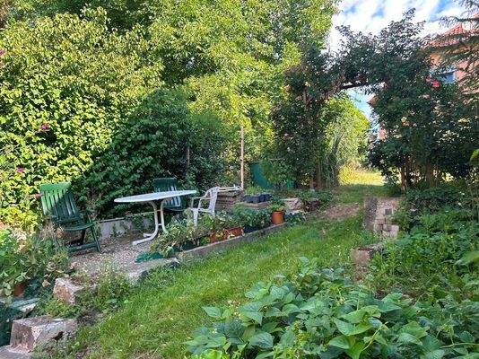 Garten und Weg zur Koppel