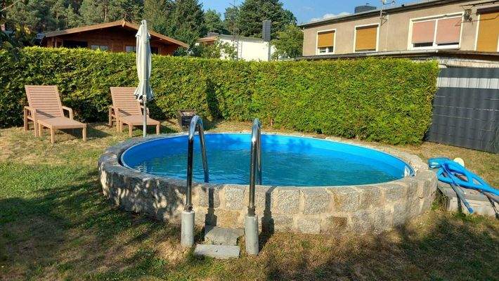 Blick auf das Grundstück