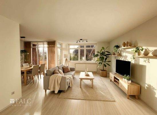 Wohn- und Essbereich- (KI generiert)