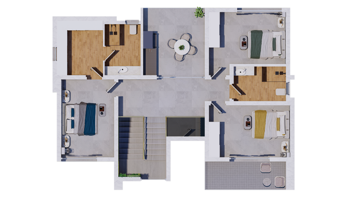  4+1 Villa Grundriss OG.