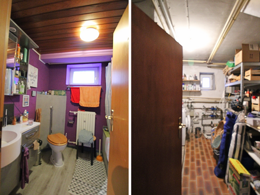 Badezimmer und Abstellkammer Vorderhaus
