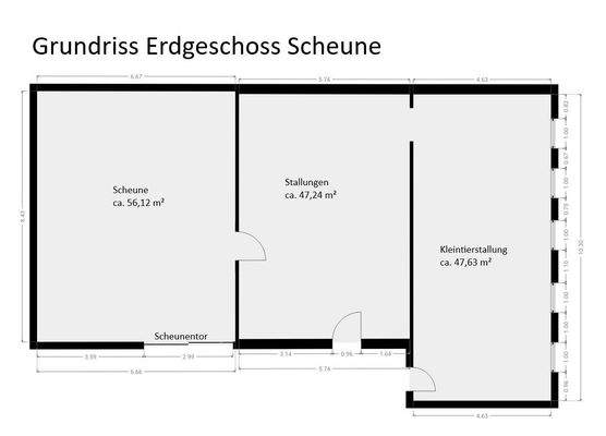 Grundriss Erdgeschoss Scheune