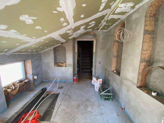 Noch nicht fertig gestellter Ausbau des Dachgescho