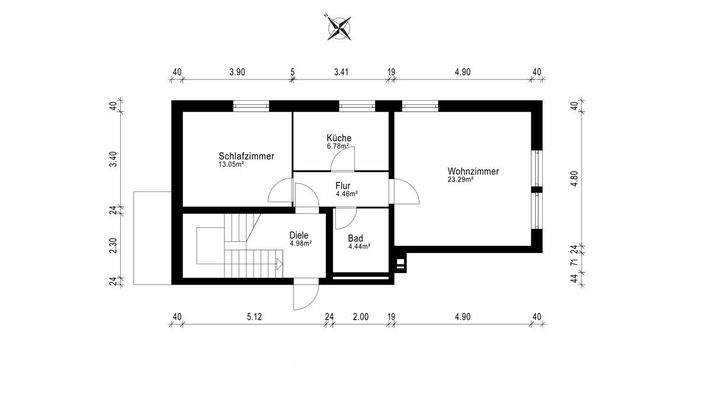 Grundriss Dachgeschosswohnung