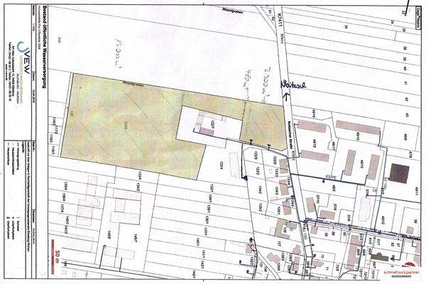 Flurkarte mit dem Grundstück