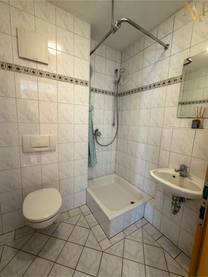 Komfortables Gäste-WC mit Duschmöglichkeit