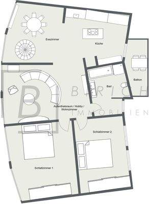 5. Stock Dieser Grundriss ist nicht maßstabsgerecht und ist zur Maßentnahme nicht geeignet. Er dient nur der Vorinformation