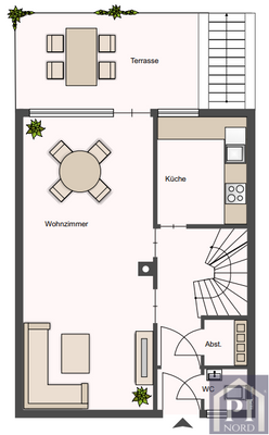 Grundriss Erdgeschoss Zuschnitt