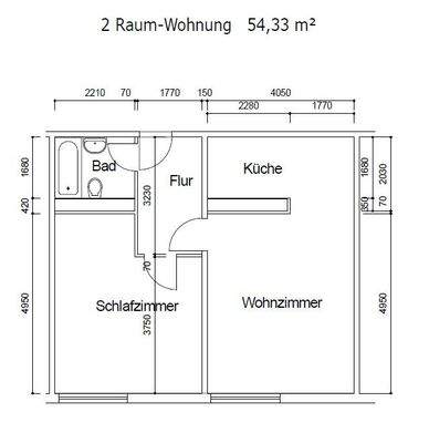 Grundriss der Wohnung