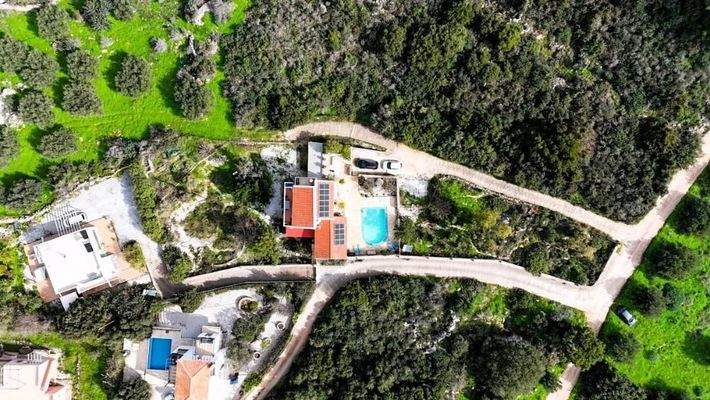 Kreta, Plaka bei Chania – Geräumige Villa mit Pool, Studio und Panoramablick aufs Meer