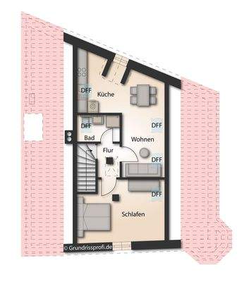 Grundriss II.DG möbliert