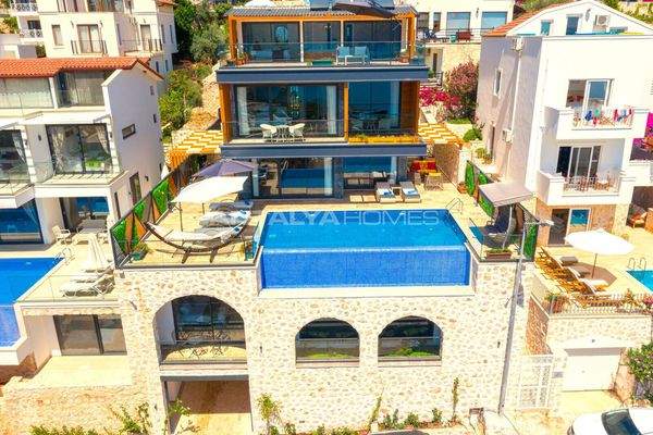Bay View 4-Bedroom Villa with Pools in Kalkan Antalya