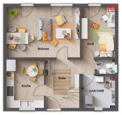 Grundriss EG zusätzl. Zimmer
