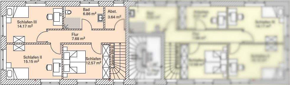 Grundriss Obergeschoss links