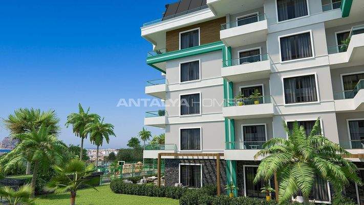 Sea View Flats in a Complex with Swimming Pool in Alanya Oba