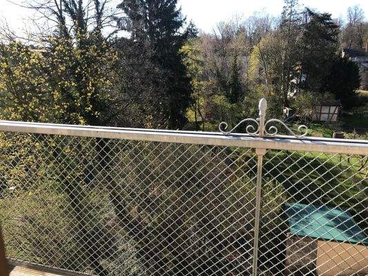 Balkongeländer mit Blick ins Grüne