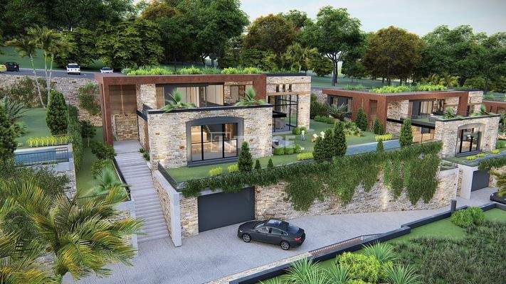 Modern Design Houses with Private Pools in the Center of Bodrum