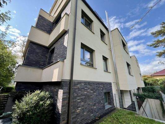 Rückseite des Wohnhauses