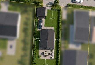 Projektiertes Haus auf dem Grundstück 