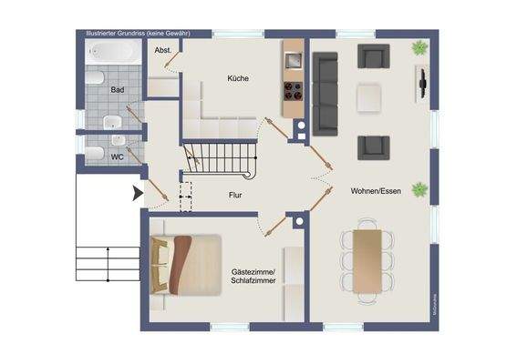 Erdgeschoss (kein Maßstab)