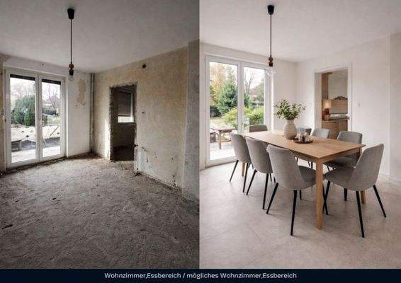 Wohnzimmer, Essbereich : mögliches Wohnzimmer, Essbereich