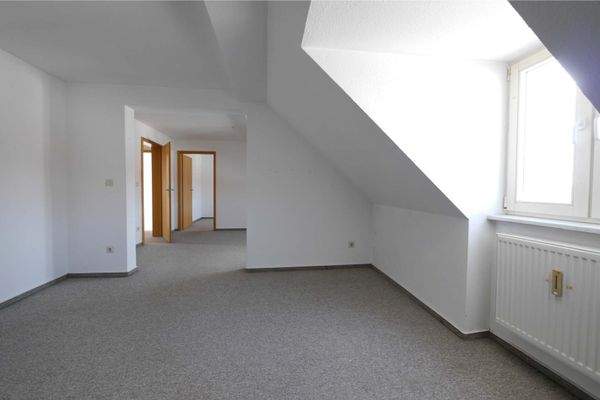 Blick von Wohnen zu Schlafen/Flur