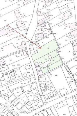 Lageplan Katzhagen 14 mit Pfeil