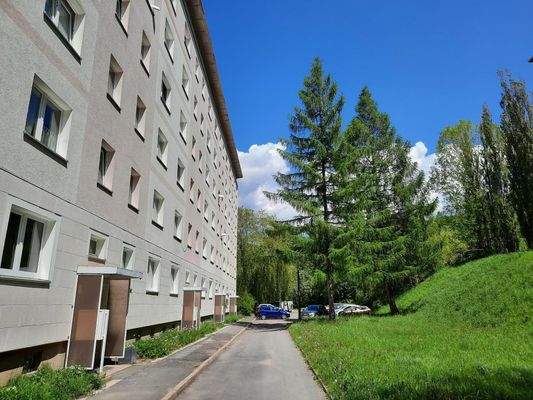 Wohnhaus mit Grünfläche