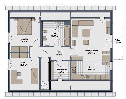 Grundriss Obergeschoss